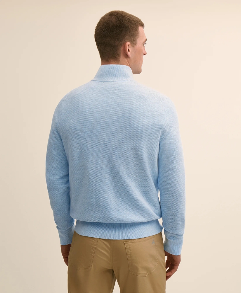 Supima&reg; Cotton Pique Quarter-Zip Sweater, image 5