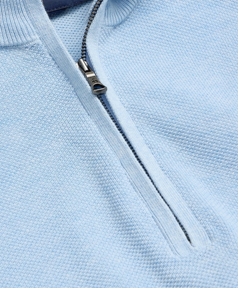 Supima&reg; Cotton Pique Quarter-Zip Sweater, image 6