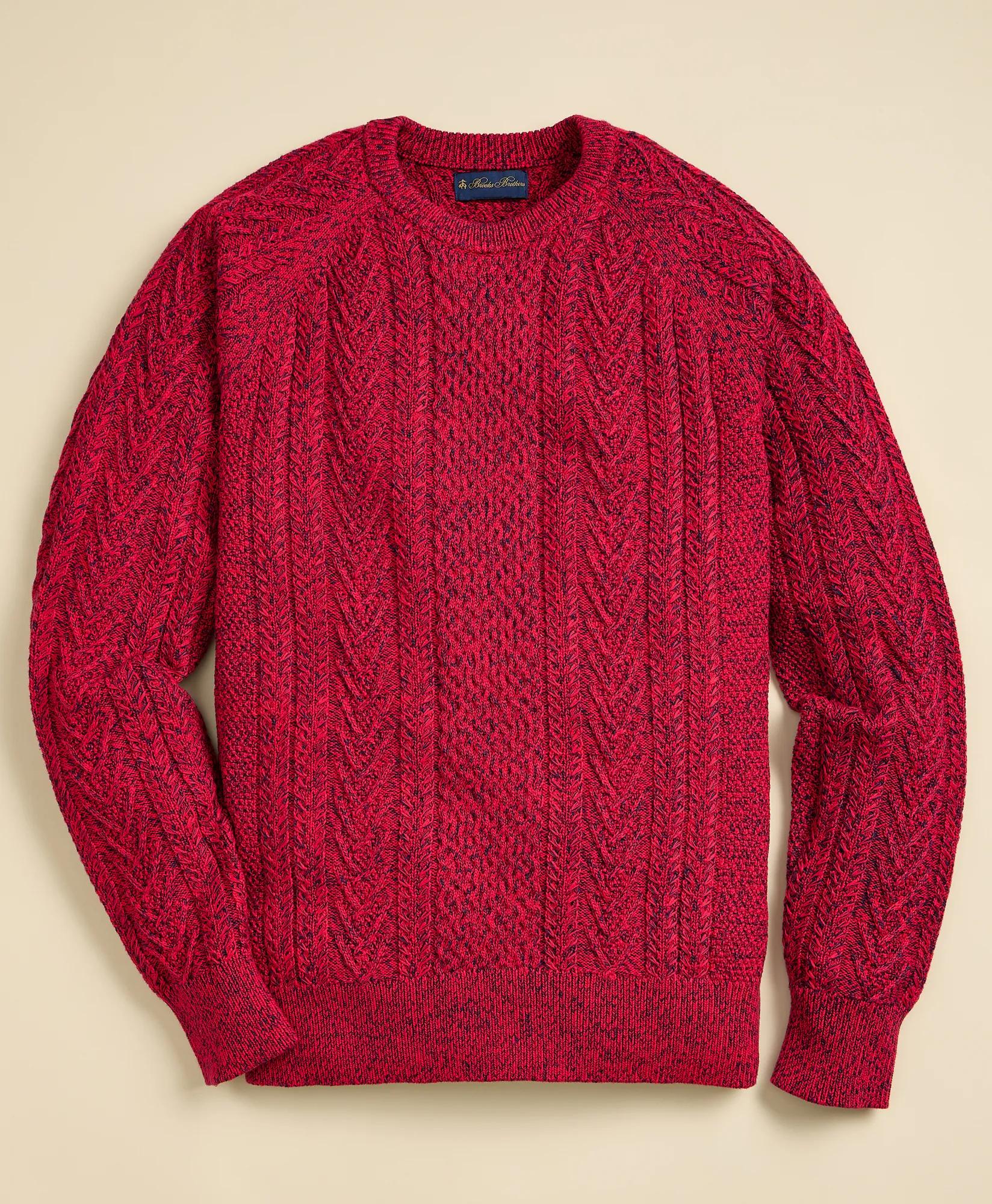 Supima Cotton Mouliné Fisherman Sweater secondary