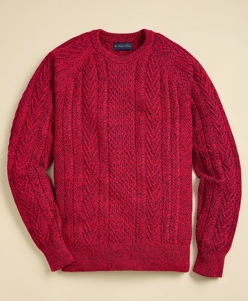 Supima&reg; Cotton Mouline Fisherman Sweater, image 2