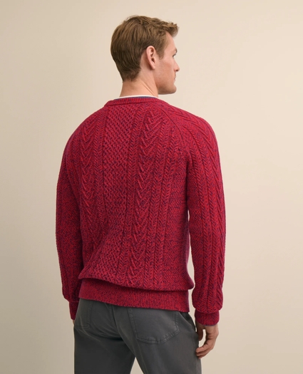 Supima&reg; Cotton Mouline Fisherman Sweater, image 4