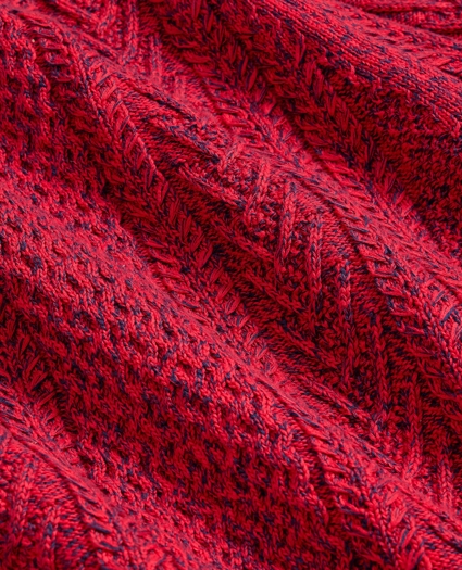 Supima&reg; Cotton Mouline Fisherman Sweater, image 5