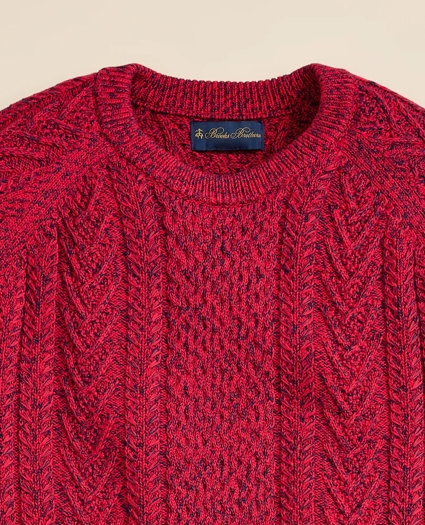 Supima&reg; Cotton Mouline Fisherman Sweater, image 6