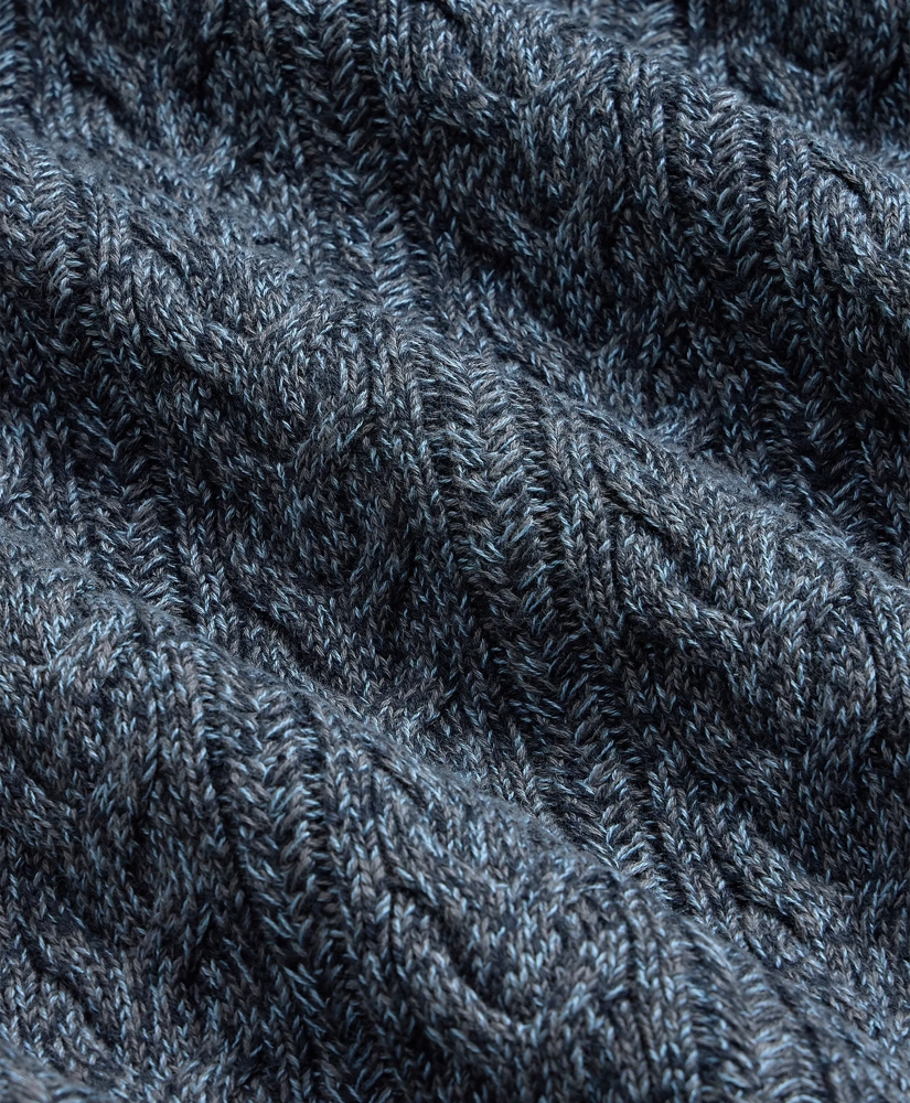 Supima&reg; Cotton Full-Zip Cable Sweater, image 5