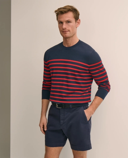 Supima&reg; Cotton Mariner Stripe Sweater, image 1