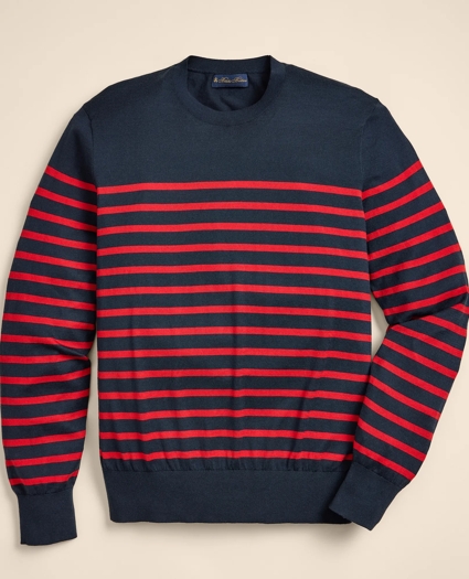 Supima&reg; Cotton Mariner Stripe Sweater, image 2