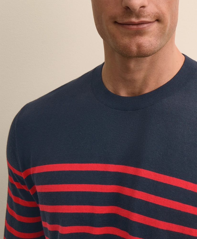 Supima&reg; Cotton Mariner Stripe Sweater, image 3