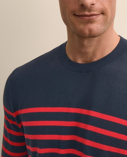 Supima&reg; Cotton Mariner Stripe Sweater, image 3