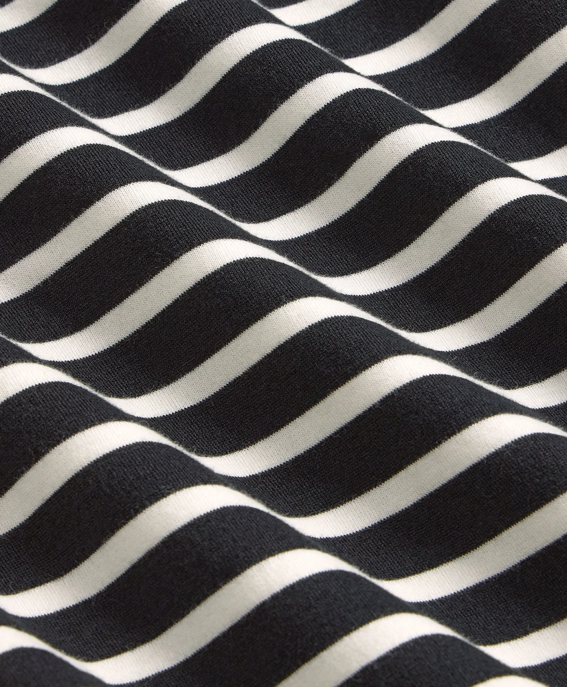 Supima&reg; Cotton Mariner Stripe Johnny Collar Sweater, image 3