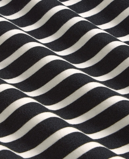 Supima&reg; Cotton Mariner Stripe Johnny Collar Sweater, image 3