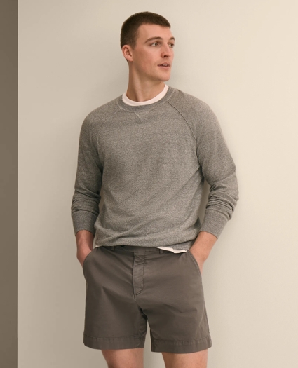 Linen-Cotton-Cashmere Mouline Sweatshirt Sweater, image 1