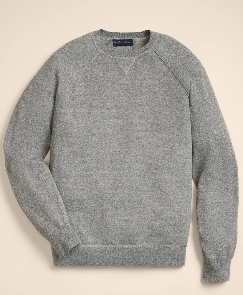 Linen-Cotton-Cashmere Mouline Sweatshirt Sweater, image 2