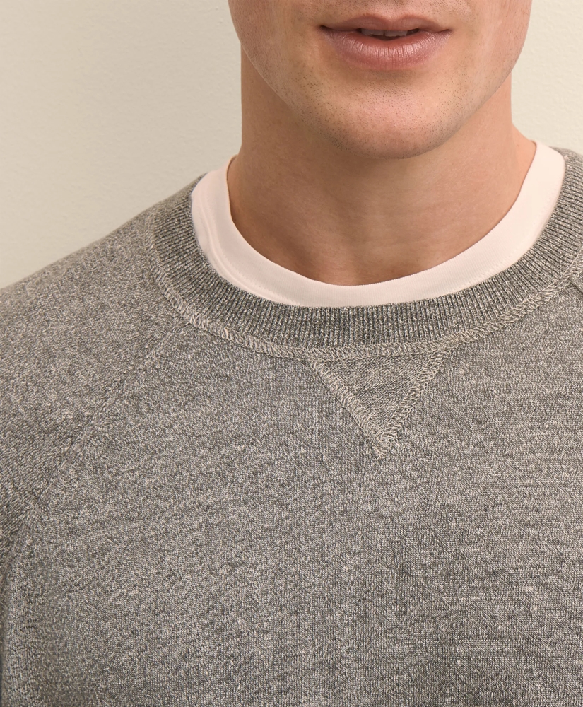 Linen-Cotton-Cashmere Mouline Sweatshirt Sweater, image 3