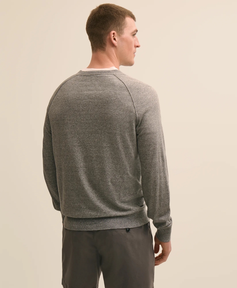 Linen-Cotton-Cashmere Mouline Sweatshirt Sweater, image 4