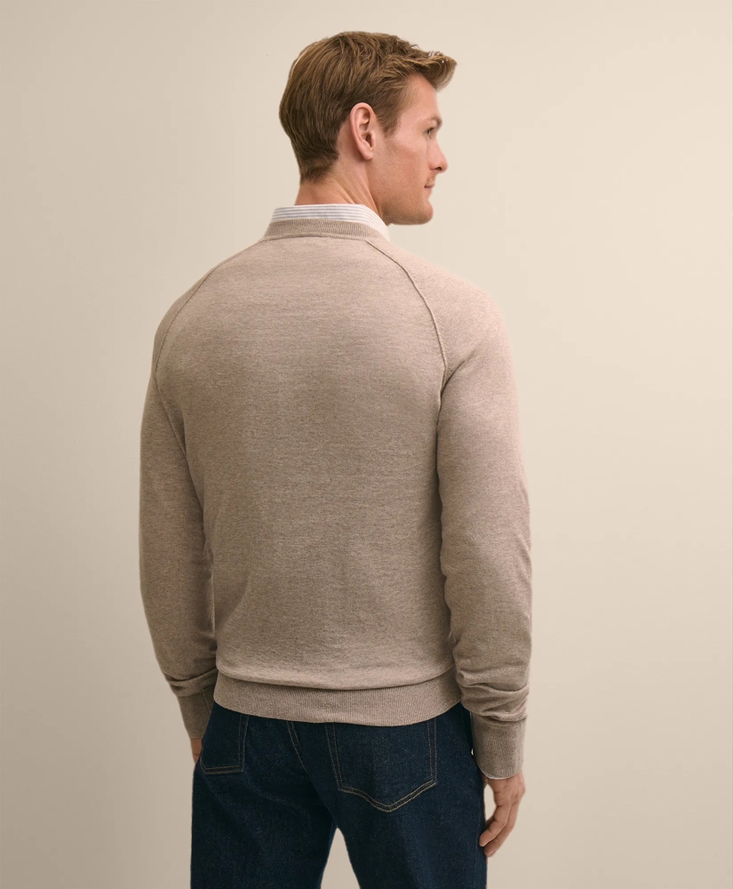 Linen-Cotton-Cashmere Mouline Sweatshirt Sweater, image 4