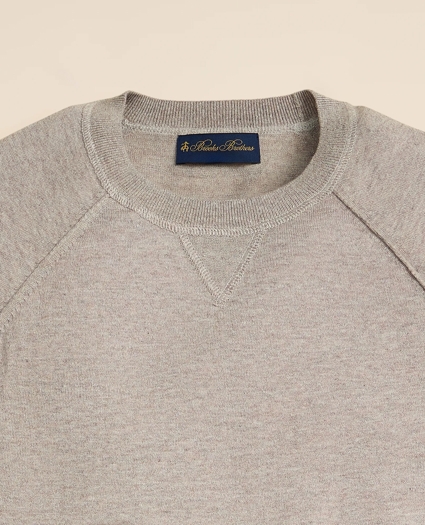 Linen-Cotton-Cashmere Mouline Sweatshirt Sweater, image 6