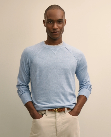 Linen-Cotton-Cashmere Sweatshirt Sweater, image 1