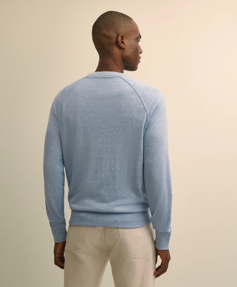 Linen-Cotton-Cashmere Mouline Sweatshirt Sweater, image 4