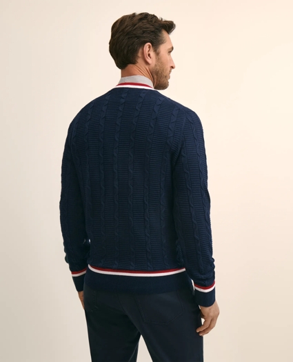 Cotton Lightweight Tennis Sweater, image 4