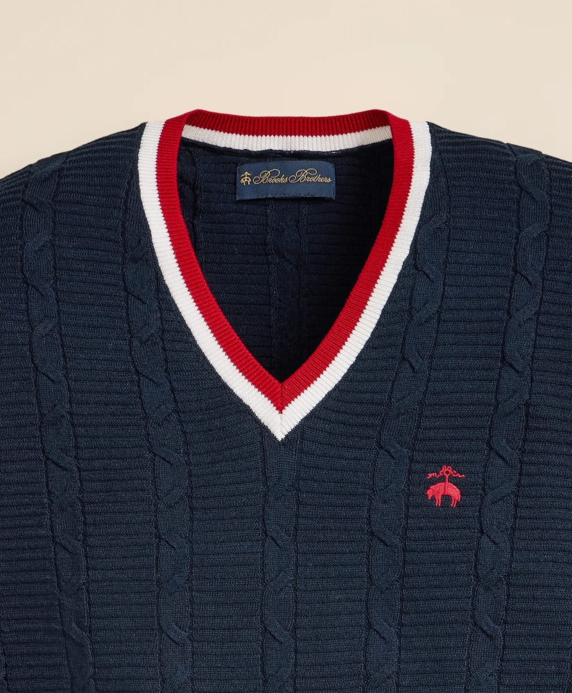 Cotton Lightweight Tennis Sweater, image 5