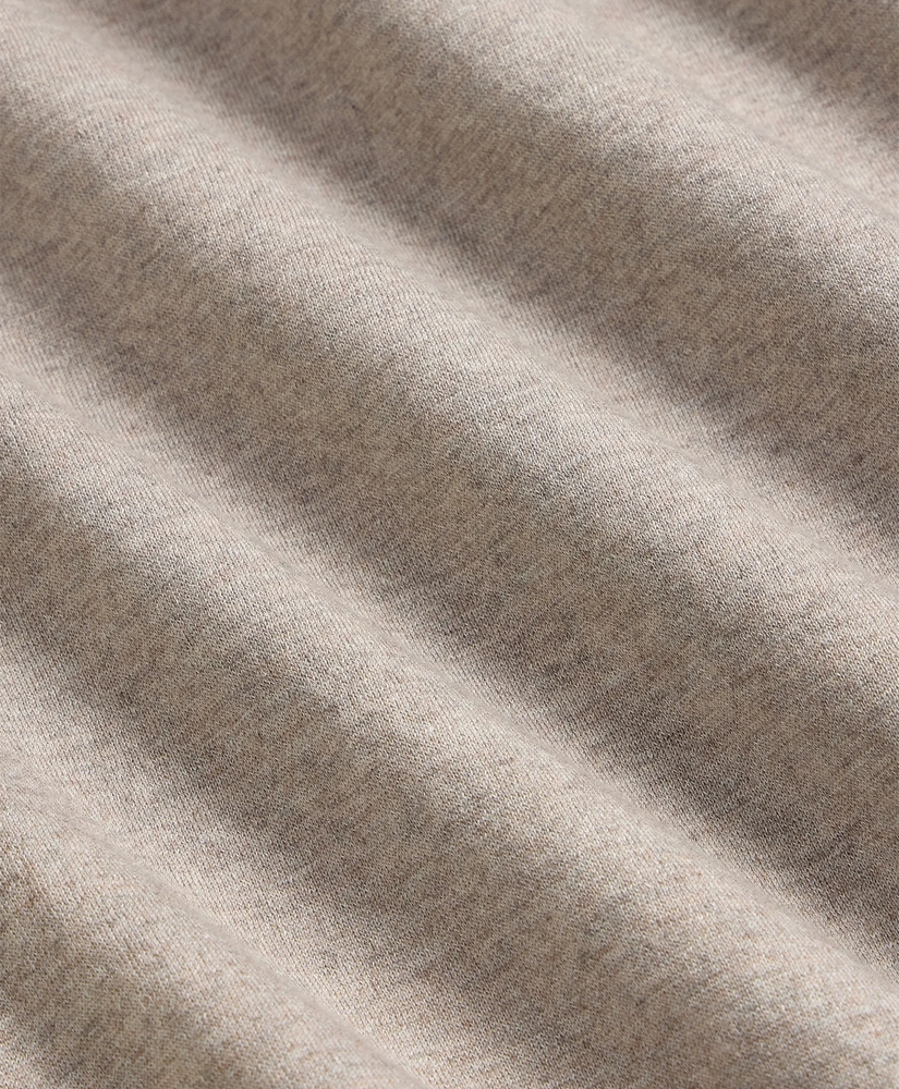 Linen-Cotton-Cashmere Short-Sleeve Mouline Johnny Collar Sweater, image 6