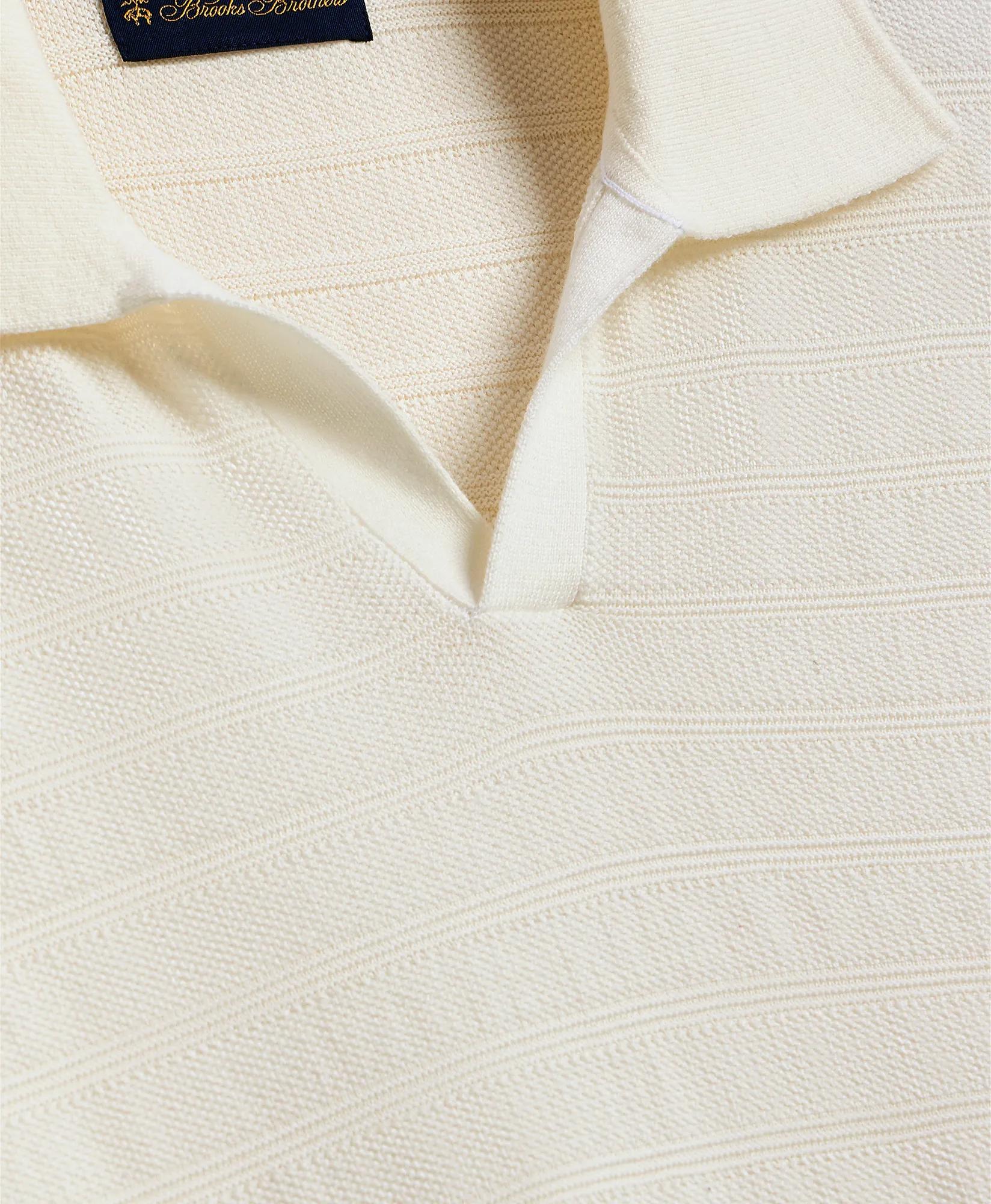 Supima&reg; Cotton Engineered-Stripe Johnny Collar Sweater, image 2