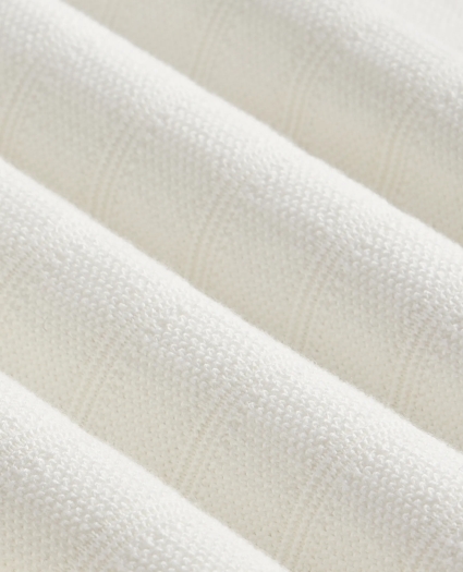 Supima&reg; Cotton Engineered-Stripe Johnny Collar Sweater, image 3
