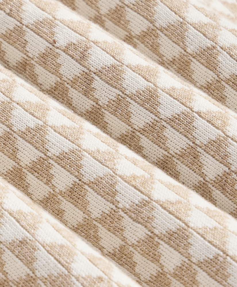 Linen-Cotton Jacquard Johnny Collar Cardigan, image 3