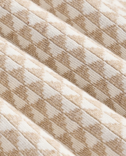 Linen-Cotton Jacquard Johnny Collar Cardigan, image 3