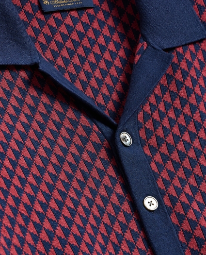 Linen-Cotton Jacquard Johnny Collar Cardigan, image 5