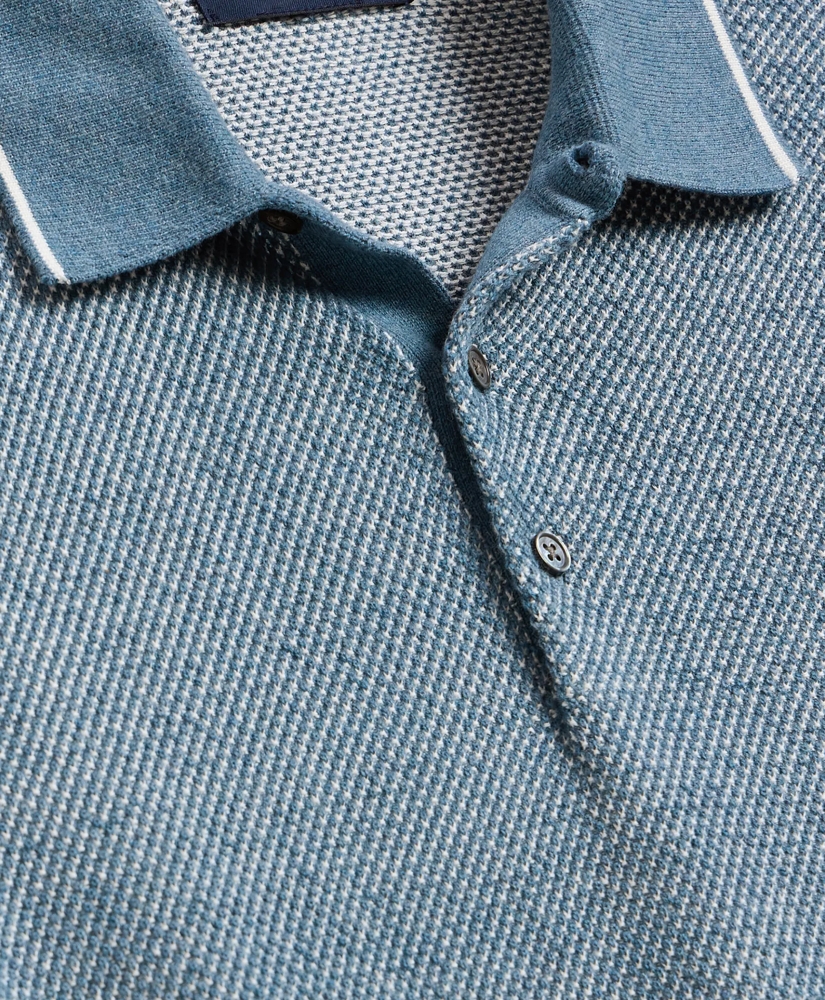 Supima&reg; Cotton Honeycomb Polo Sweater, image 5