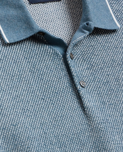 Supima&reg; Cotton Honeycomb Polo Sweater, image 5