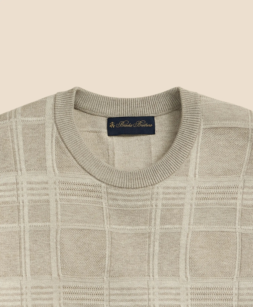 Supima&reg; Cotton Jacquard Plaid Sweater, image 5