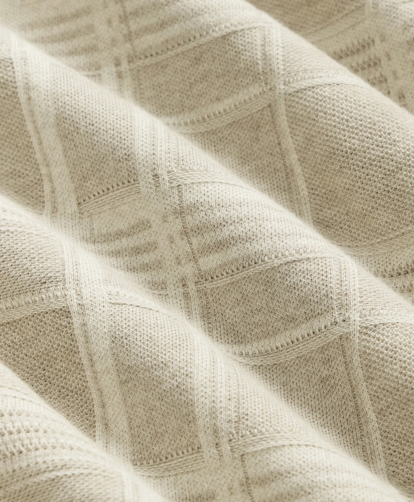 Supima&reg; Cotton Jacquard Plaid Sweater, image 6