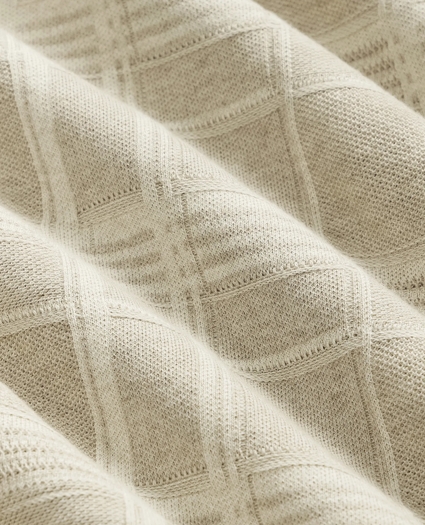 Supima&reg; Cotton Jacquard Plaid Sweater, image 6