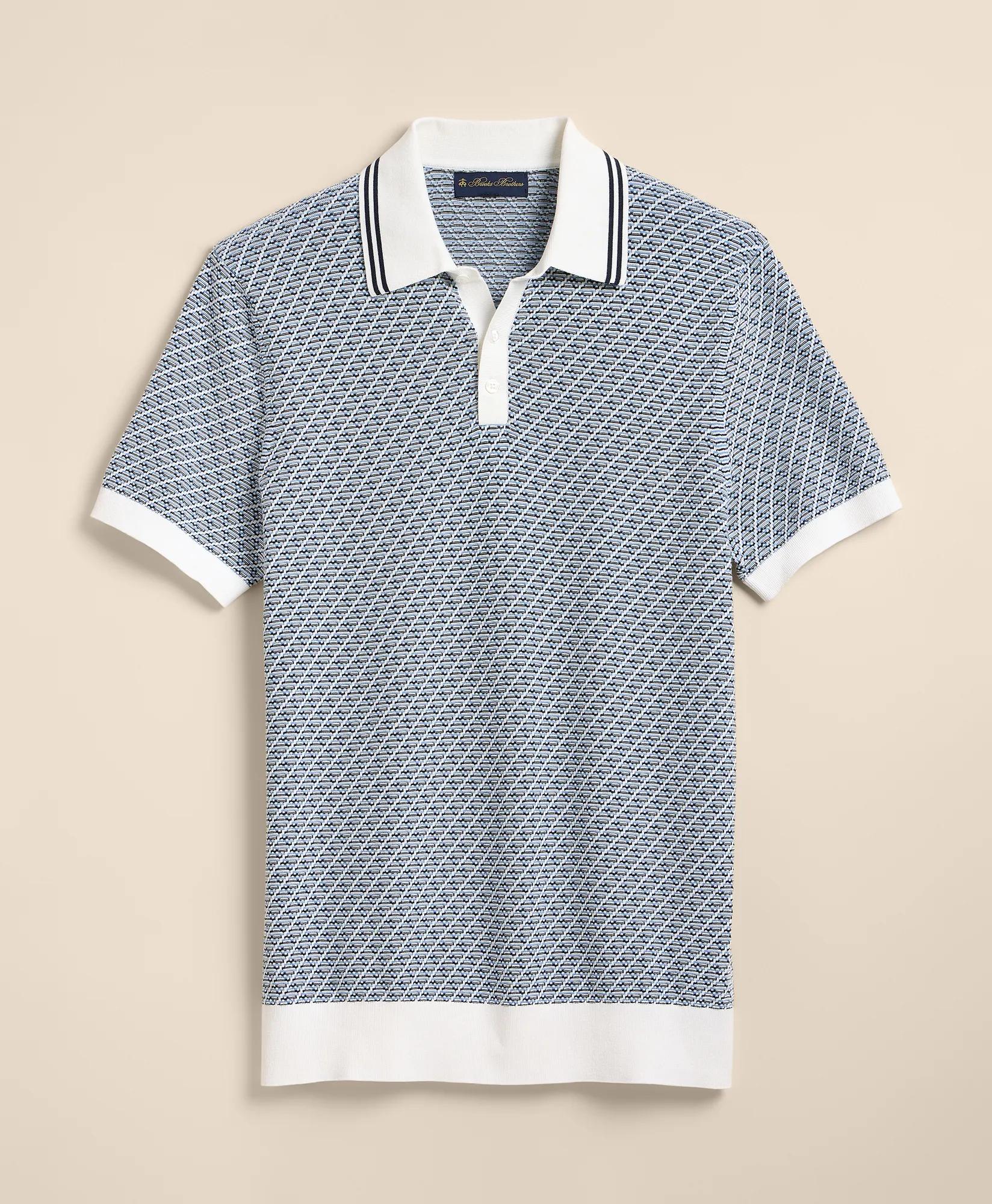 Supima&reg; Cotton Diamond Polo Sweater, image 1