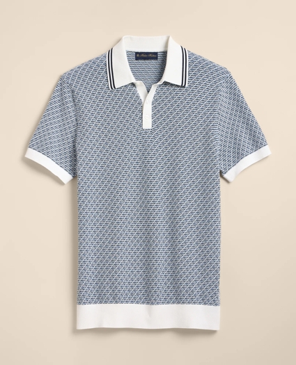Supima&reg; Cotton Diamond Polo Sweater, image 1