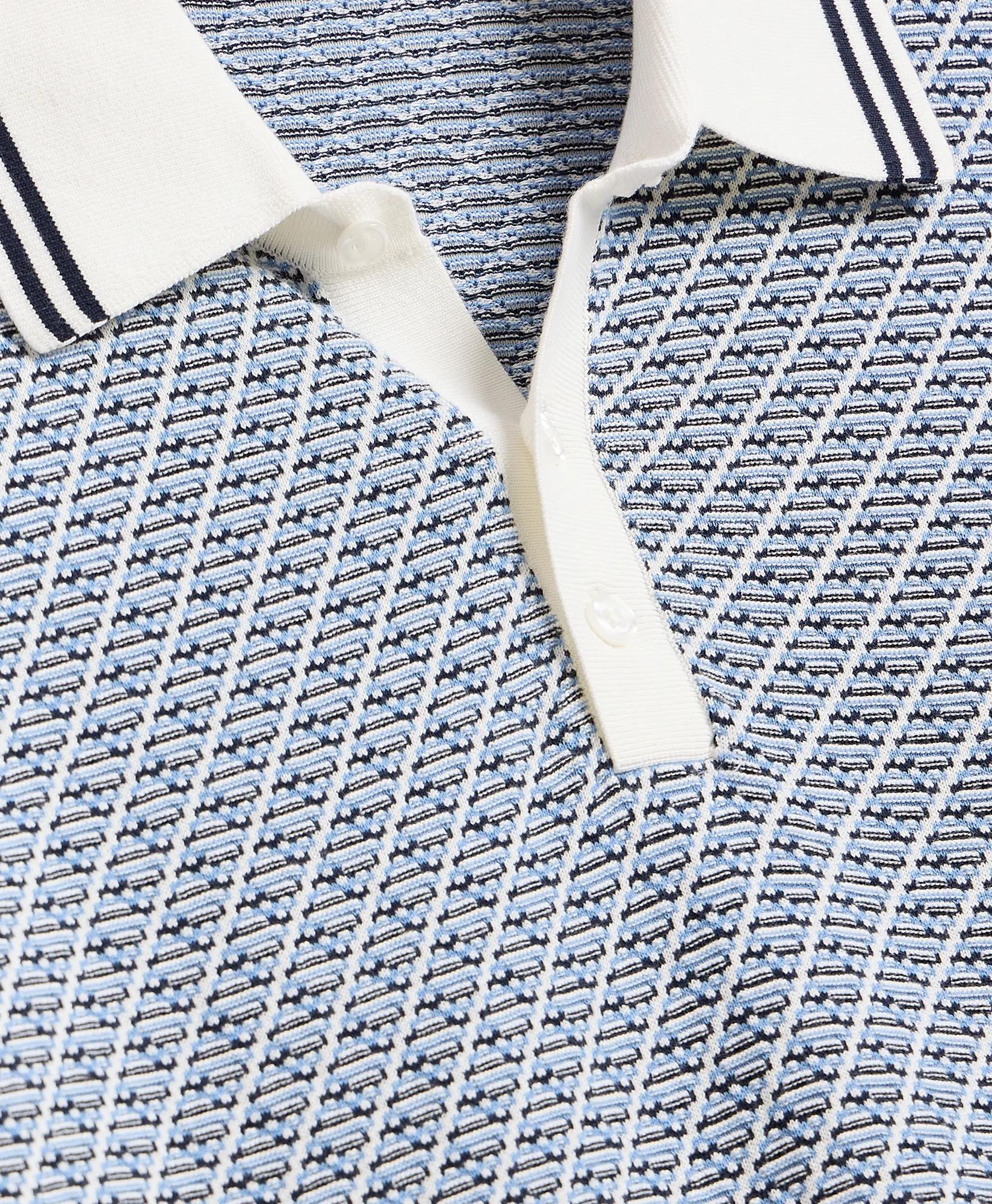 Supima&reg; Cotton Diamond Polo Sweater, image 2