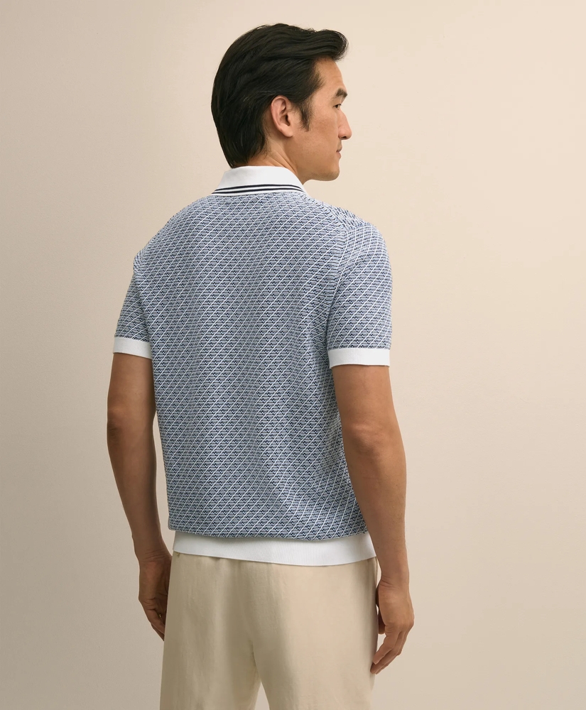 Supima&reg; Cotton Diamond Polo Sweater, image 4