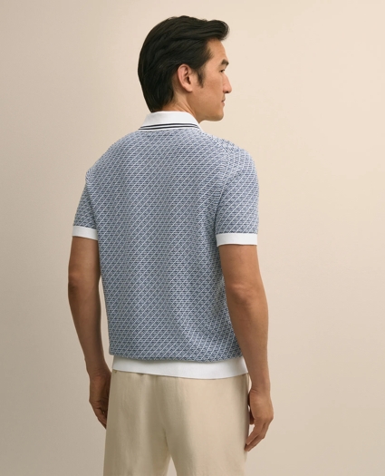 Supima&reg; Cotton Diamond Polo Sweater, image 4