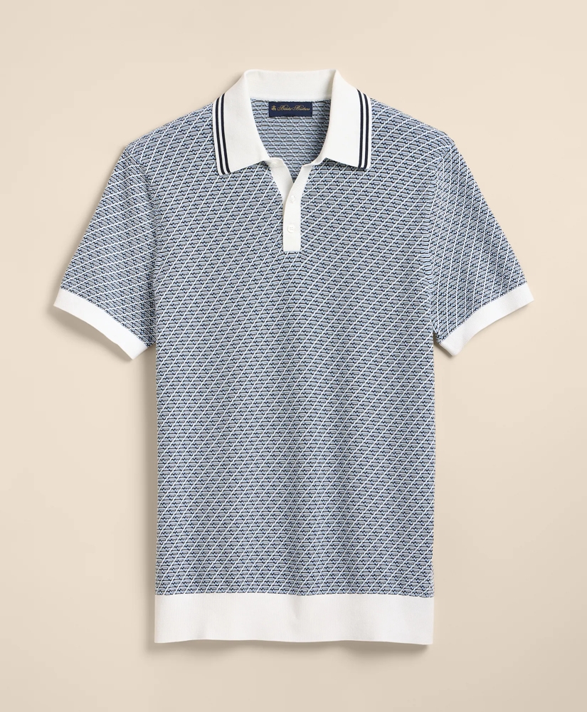 Supima&reg; Cotton Diamond Polo Sweater, image 5