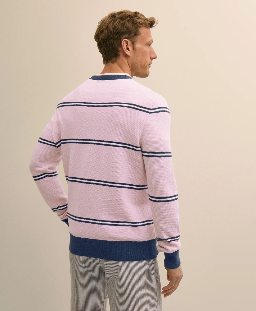 Supima&reg; Cotton Pique Crewneck Sweater, image 4