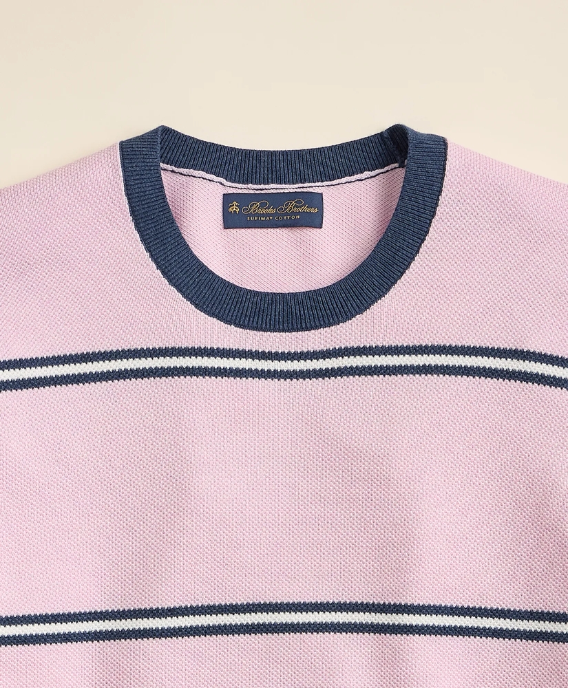 Supima&reg; Cotton Pique Crewneck Sweater, image 5
