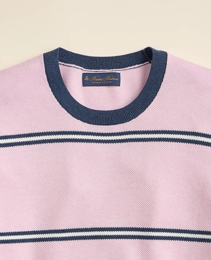 Supima&reg; Cotton Pique Crewneck Sweater, image 5