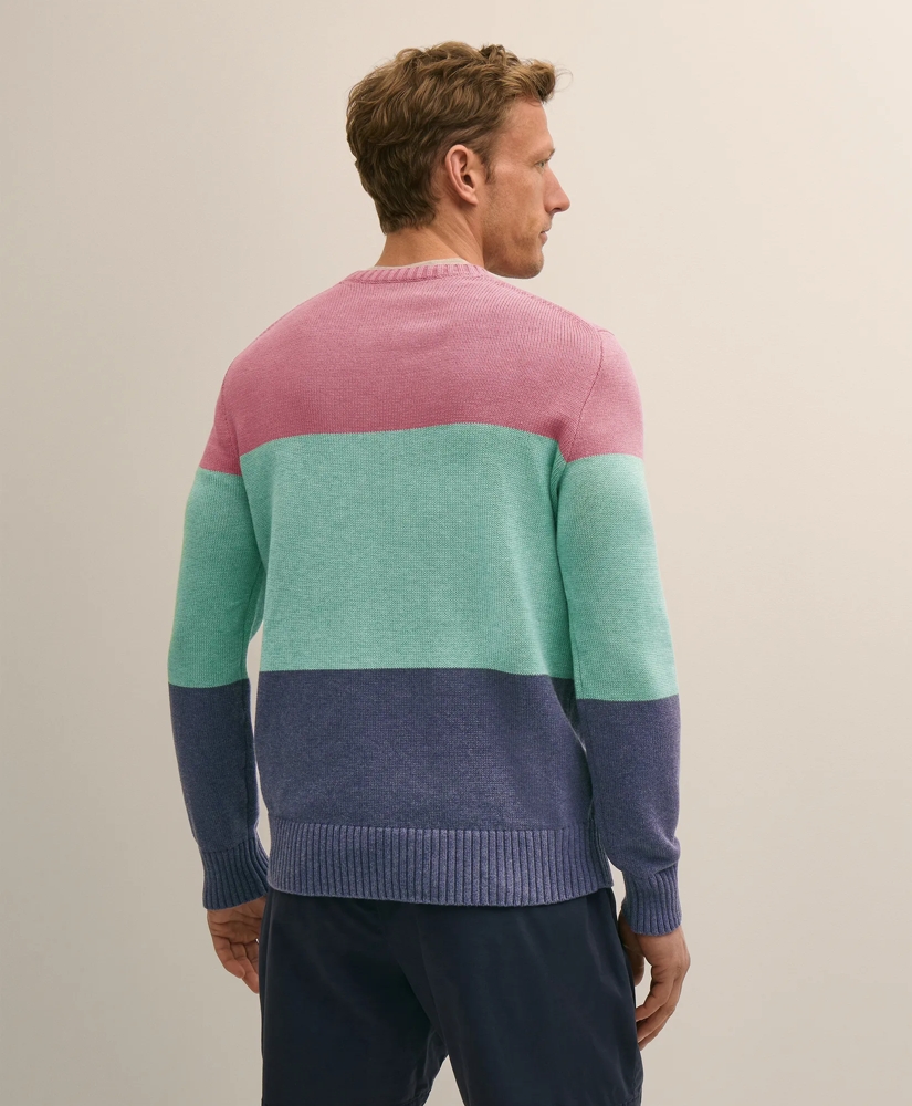Supima&reg; Cotton Vintage-Inspired Color Block Sweater, image 4