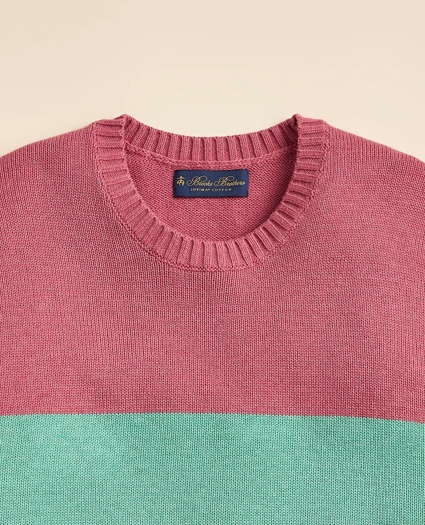 Supima&reg; Cotton Vintage-Inspired Color Block Sweater, image 5