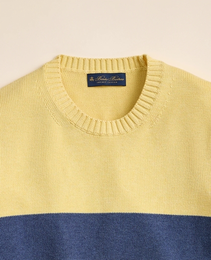 Supima&reg; Cotton Chest-Stripe Sweater, image 2