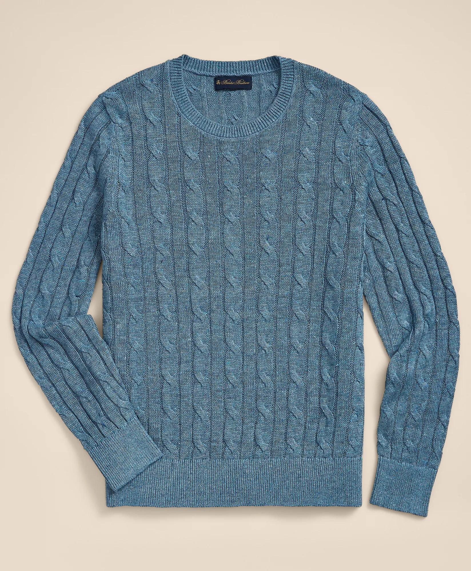 Linen Cable Knit Sweater, image 1