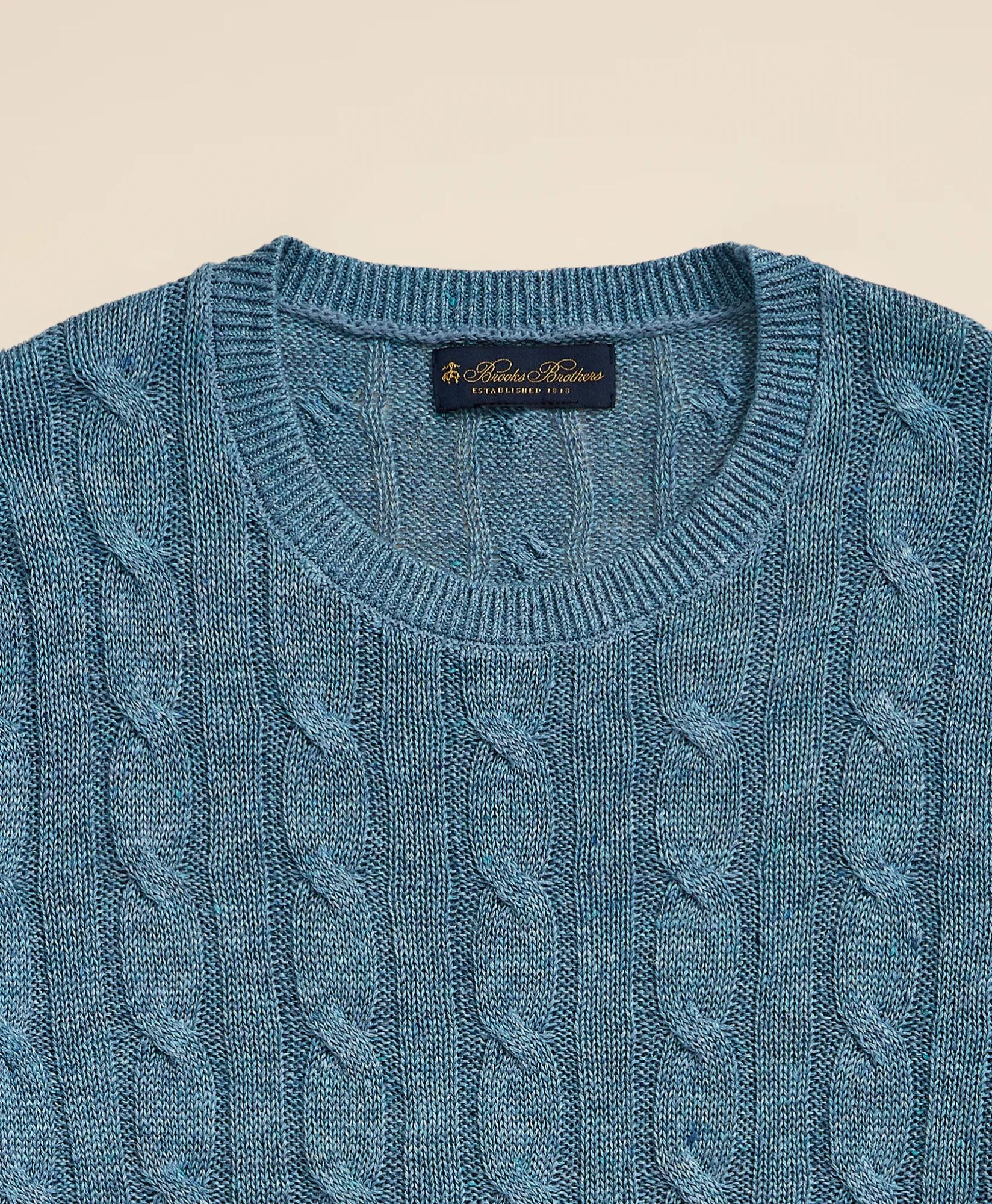 Linen Cable Knit Sweater, image 2