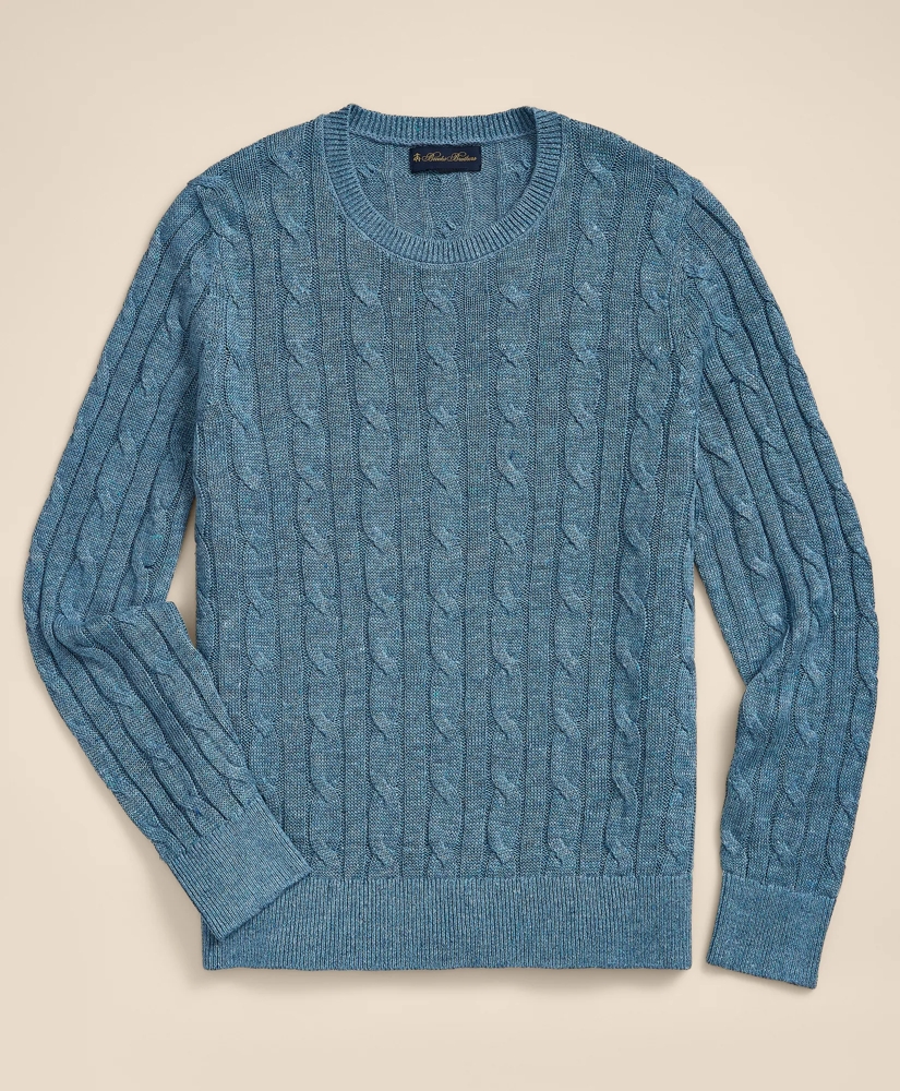 Linen Cable Knit Sweater, image 4